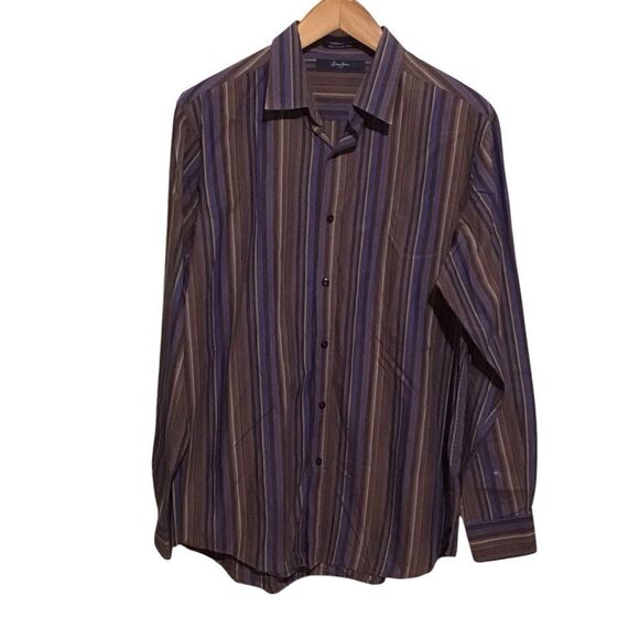 Sean John Original Fit Brown Button Up Shirt XL - Picture 1 of 6
